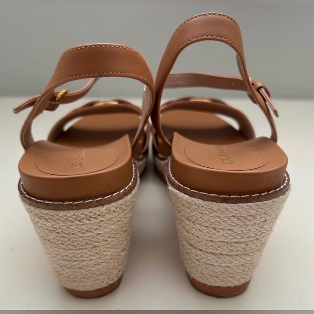 Cole Haan Cloudfeel Espadrille Link Wedge Sandal - Pecan 💞 - Picture 12 of 13